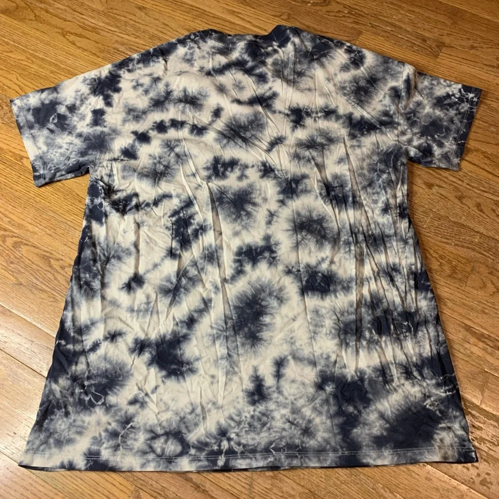 H&M Divided Oversized Tie Dye T-Shirt Black Grey XL - Picture 2 of 7